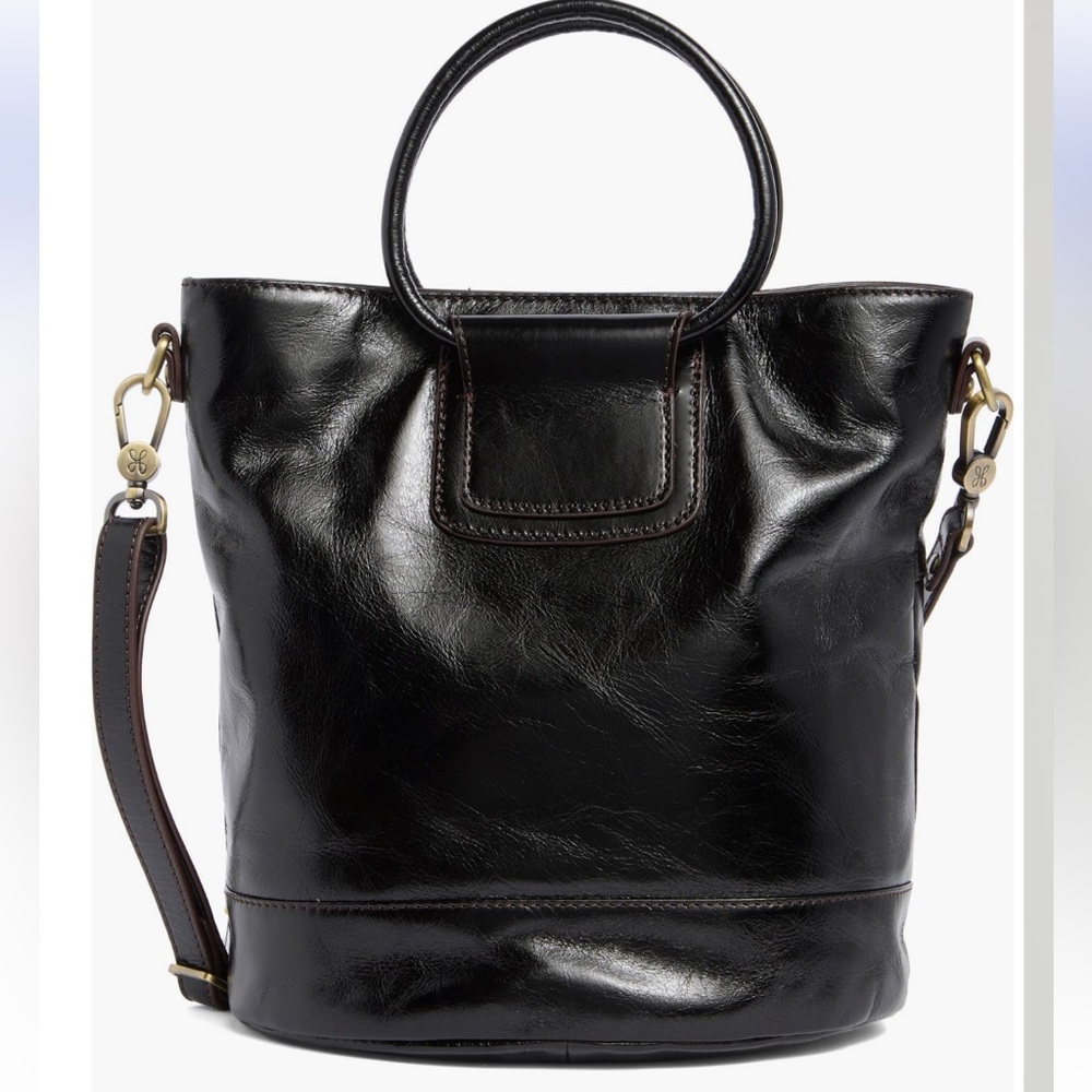 New HOBO Sheila leather bucket bag - black
